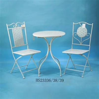 Sraith Patio Iarainn Oibrithe 3 Phíosa