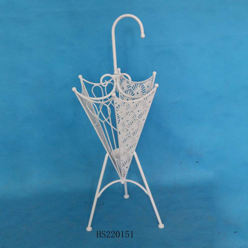 Seastán Umbrella Iarainn Oibrithe Vintage